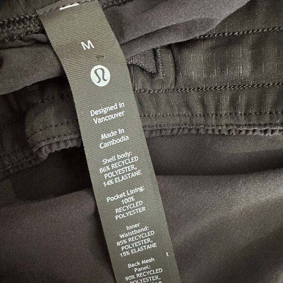 Lululmeon Pace Breaker Linerless Short 7" Black M M7BC6S - Picture 3 of 9